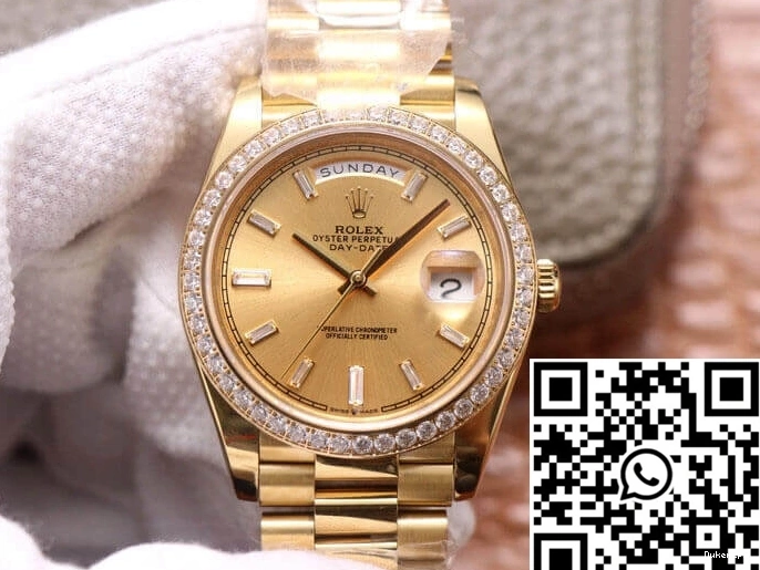 18ct Gold M228348RBR-0002 Factory Rolex 989 EW Date Day Effortless 0714